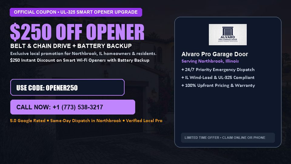 $250 OFF Smart Wi-Fi Garage Door Opener Installation in Northbrook, IL - Alvaro Pro Garage Door